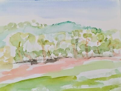 Tree Line Tarra Valley Gippsland Watercolour Print
